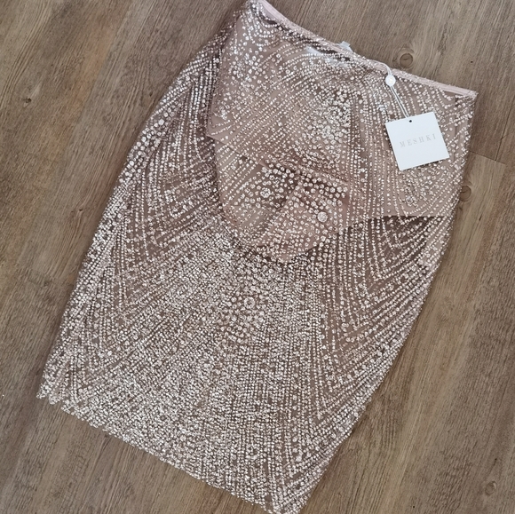 Meshki rose gold glitter sheer skirt 020 - Picture 4 of 9